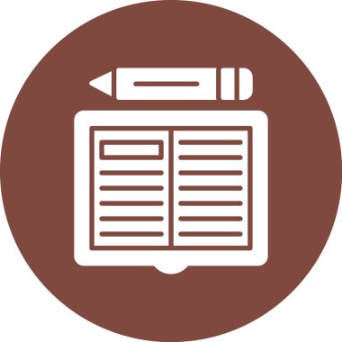 Kitap Simgesi, Basit Renk Vektörü İllüstrasyonu