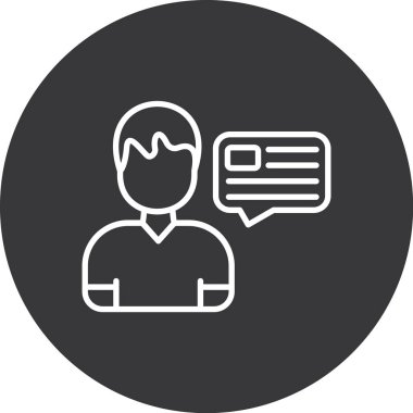 Bir insan simgesinin vektör illüstrasyonu