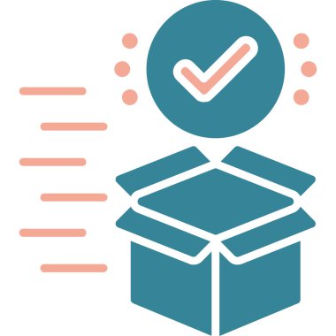 Teslimat. Web simgesi basit illüstrasyon