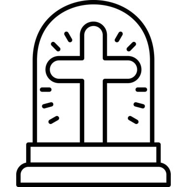 Haç. Web simgesi basit illüstrasyon