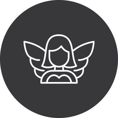 melek simge vektör çizim