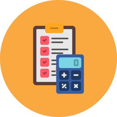 hesap makinesi düz vektör simgesi