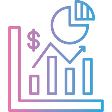 Bir grafik simgesinin vektör illüstrasyonu