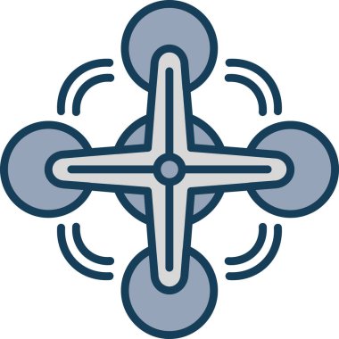 Bir çiçek simgesinin vektör illüstrasyonu