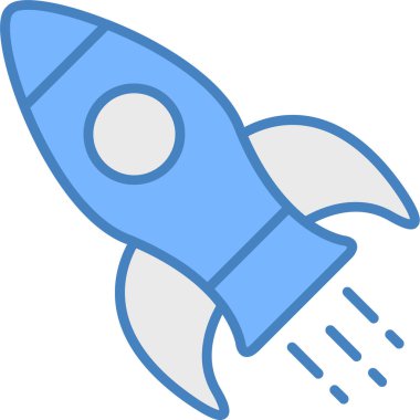 roket başlatma simgesi - ana hatlar biçiminde