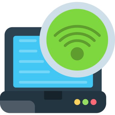 Kablosuz. Web simgesi basit tasarım