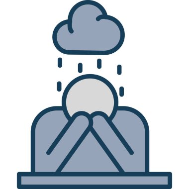 Bulut. Web simgesi basit illüstrasyon