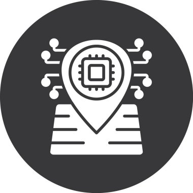 Harita işaretleyici simgesinin vektör illüstrasyonu