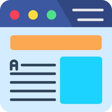 Web ve tasarım için web tasarım vektörü simgesi