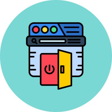 pil simgesi. renk vektör illüstrasyonu