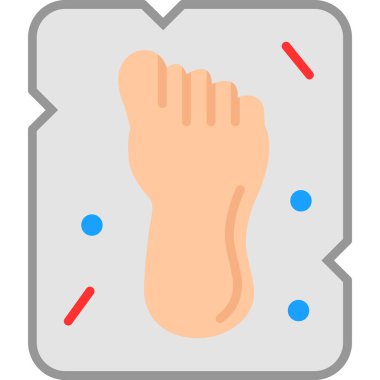 Ayak. Web simgesi basit illüstrasyon