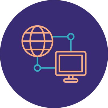 İnternet web simgesi basit tasarım