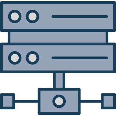 ağ veri tabanı simgesi - taslak biçimi