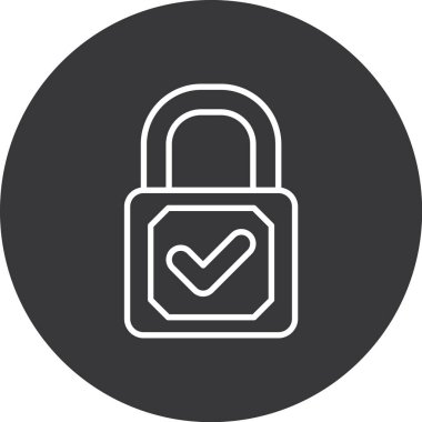 Vektör illüstrasyonu, kilit simgesi