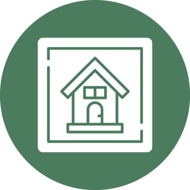 Ev Simgesi, Basit Renk Vektörü İllüstrasyonu