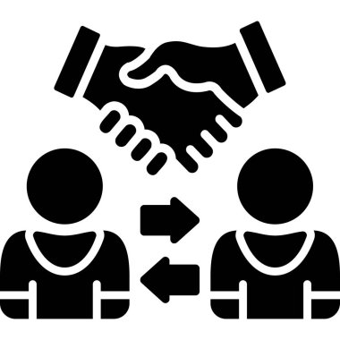 Takım çalışması simgesi vektör illüstrasyonu