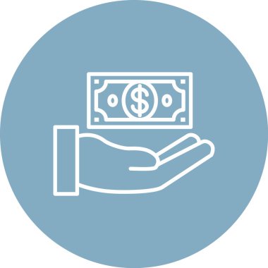 Kolayca düzenleyebilen ve düzenleyebilen Dolar Vektörü simgesi