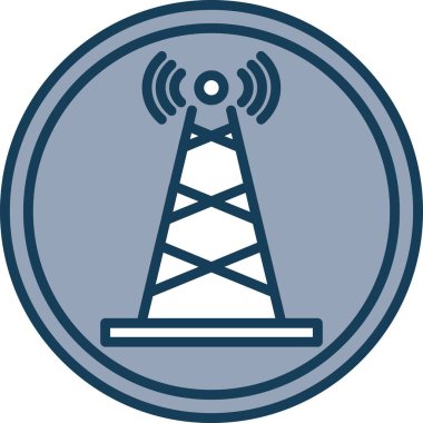 Anten modern simgesinin vektör illüstrasyonu