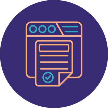 Belge. Web simgesi basit tasarım