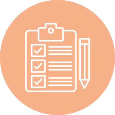 Kontrol listesi simgesi vektör illüstrasyonu