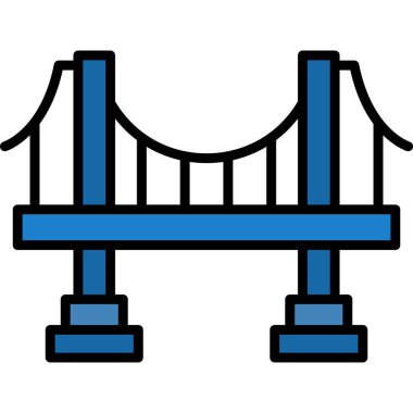 Köprü. Web simgesi basit illüstrasyon