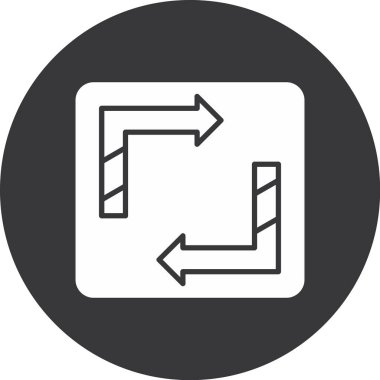 yön simgesi, vektör illüstrasyonu