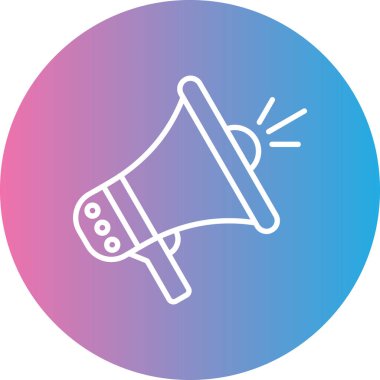 Megafon. Web simgesi basit illüstrasyon