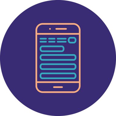 Akıllı telefon. Web simgesi basit illüstrasyon