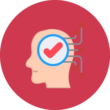 beyin ikonu vektör illüstrasyonu