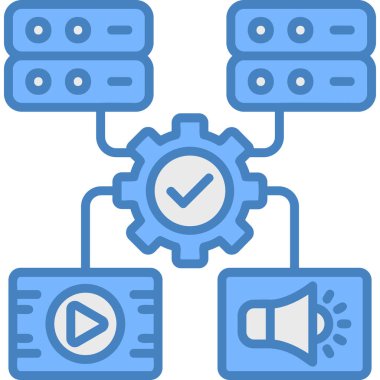 Veri merkezi. Basit ağ simgesi