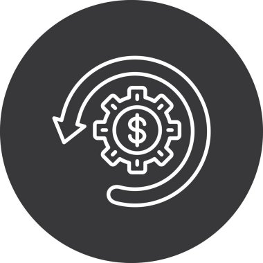 Modern b 'nin vektör illüstrasyonu vites simgesinden yoksun