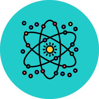 atom simgesi vektör illüstrasyonu