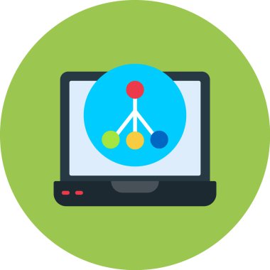 Web düz renk simgesi.