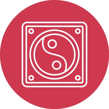 Modern kırmızı simgenin vektör illüstrasyonu