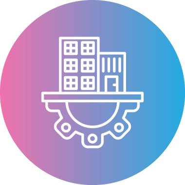 Modern yapı simgesinin vektör illüstrasyonu