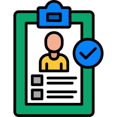 Liste simgesi rengi dış hat vektörünü kontrol et