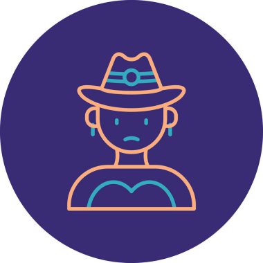 Şapkalı bir adamın vektör çizimi