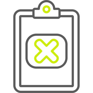 Yeşil ve beyaz bir ikonun vektör illüstrasyonu