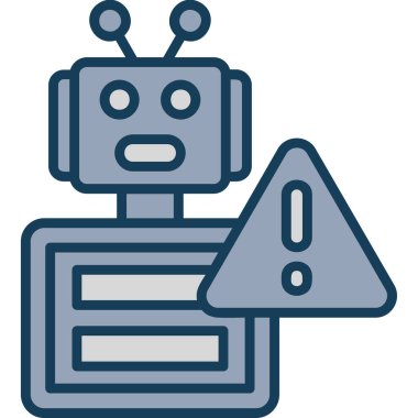 robot. Web simgesi basit illüstrasyon
