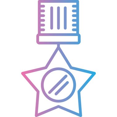 Rozet vektör simgesi modern basit vektör illüstrasyonu