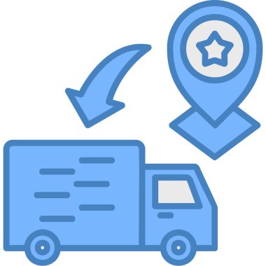 Teslimat. Web simgesi basit illüstrasyon