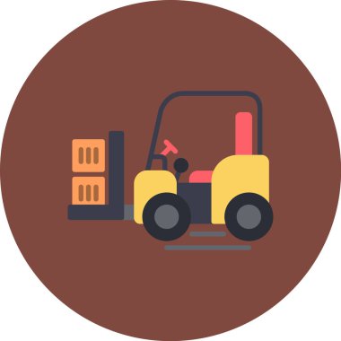 Forklift simgesi, vektör illüstrasyonu