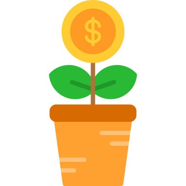 Doları bitki vektör simgesi