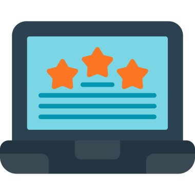 çevrimiçi derecelendirme vektörü simgesi