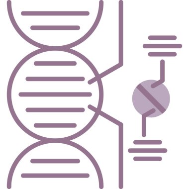 DNA molekülü kutsal kişilerin resmi, vektör çizim
