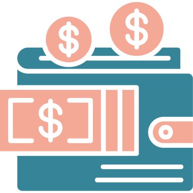 Dolar. Web simgesi basit illüstrasyon