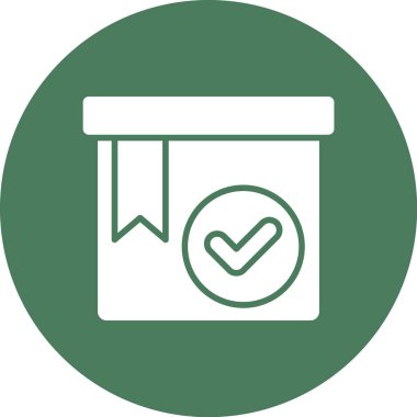 kutu vektör simgesini işaretle modern basit tasarım illüstrasyonu