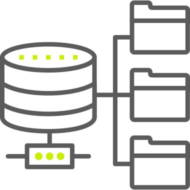 veri sunucusu simgesi, vektör illüstrasyonu
