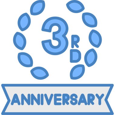 Çemberdeki rd yıldönümü için vektör illüstrasyonu