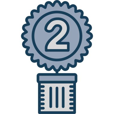 Kazandım. Web simgesi basit illüstrasyon